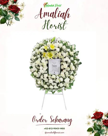 Krans Bunga Duka greges surabaya